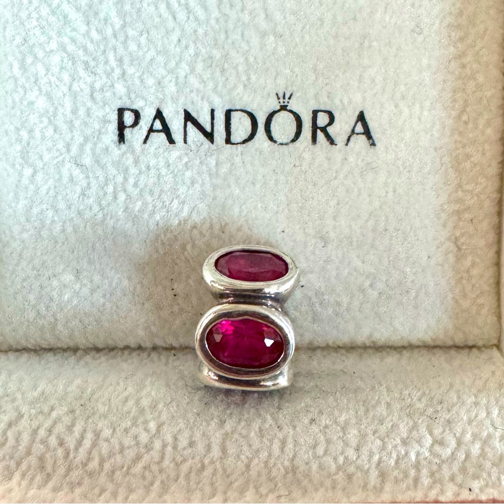 Pandora Oval Red Gems Charm